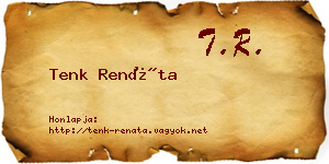 Tenk Renáta névjegykártya